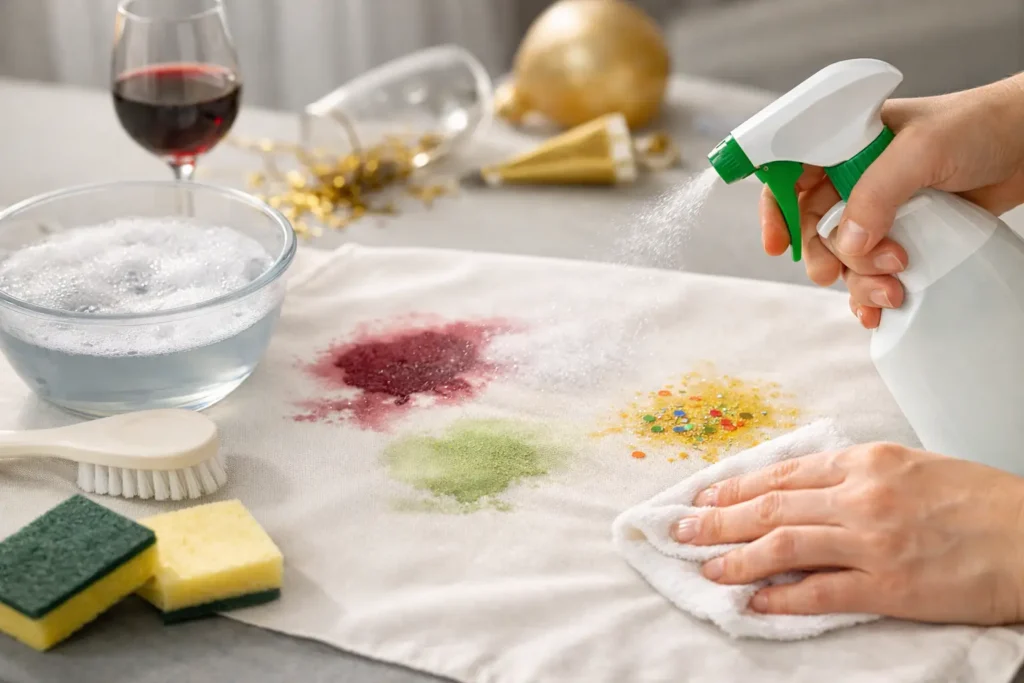 How to Remove Party Stains Without Damaging Fabrics